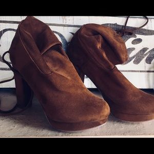 Brown sock booties